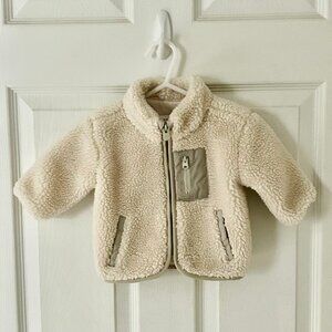 Baby Gap Sherpa Jacket - 0-6 mo Cream